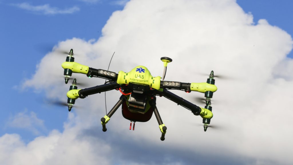 Drones carrying automated external defibrillators got to the sites of previous cardiac arrest cases faster than ambulances had, according to test runs conducted by Swedish researchers.